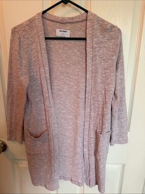 Old Navy Light Mauve Open-Front Cardigan